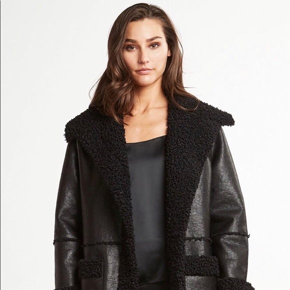 Eli Tahari Faux Rosie Coat in Black size L - Picture 1 of 3